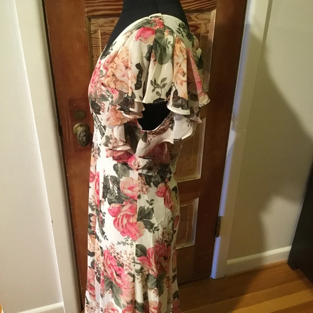 Divine Heritage floral Cottagecore style midi dress - Picture 4 of 14